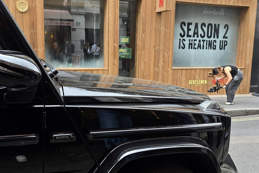 Mercedes G63 on set for The Gentleman Season 2