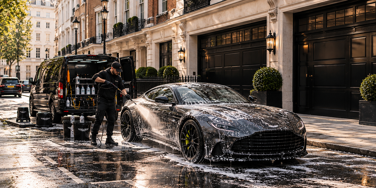 Professional luxury car detailing and polishing